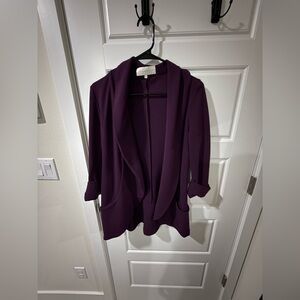 Lightweight Purple Open Front Cardigan
